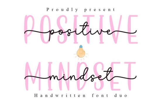 Positive Mindset Font